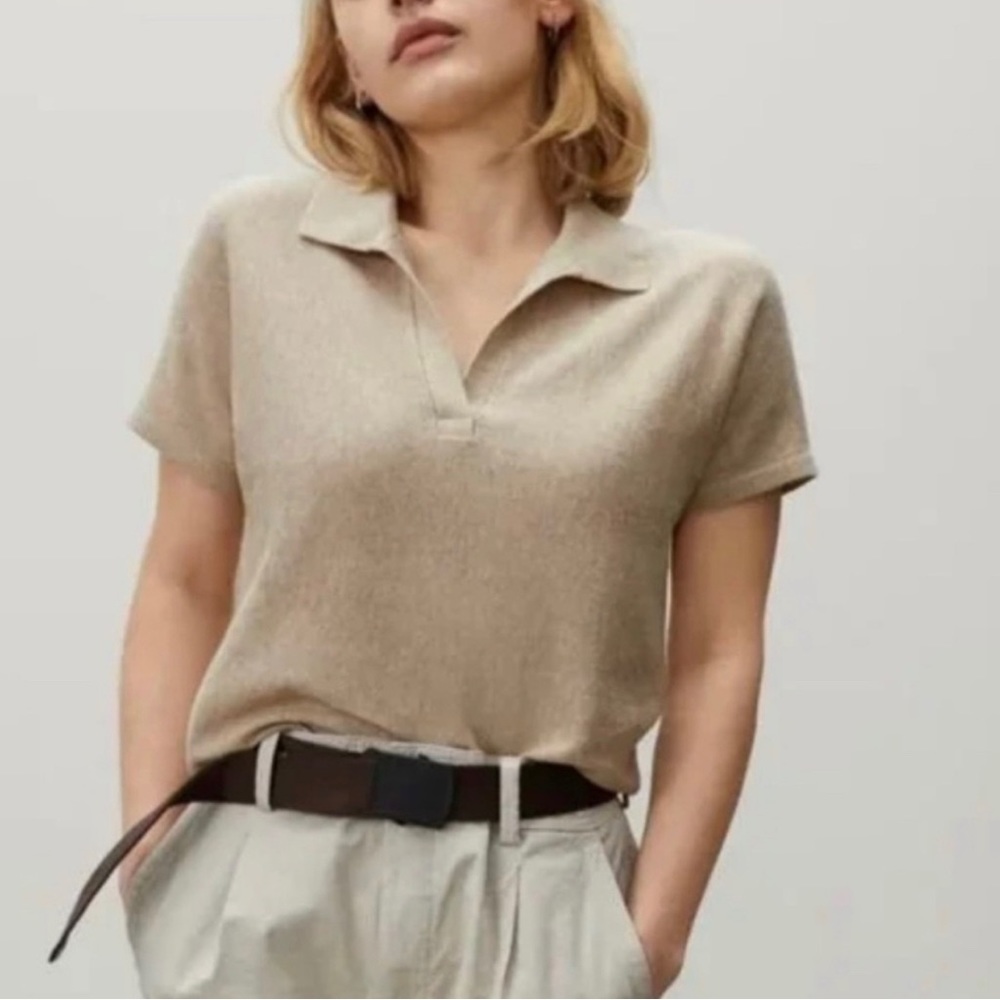 NWT Everlane Shortsleeve Polo Sweater